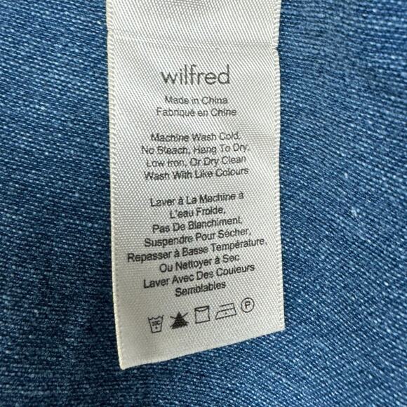 Aritzia Wilfred Hymne Linen Blend Apron Dress Preppy Cottage Farm Peasant Size 0 - Picture 10 of 12